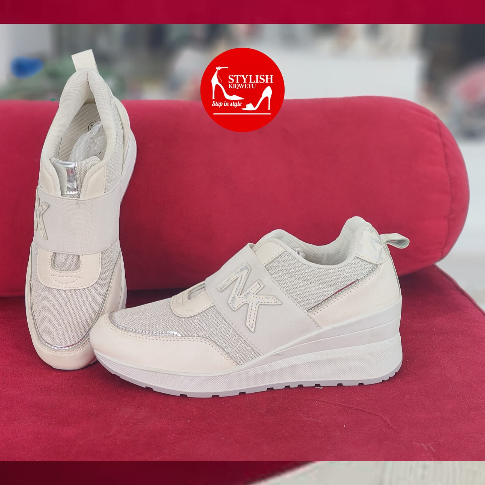 NK Strap Wedge Sneakers