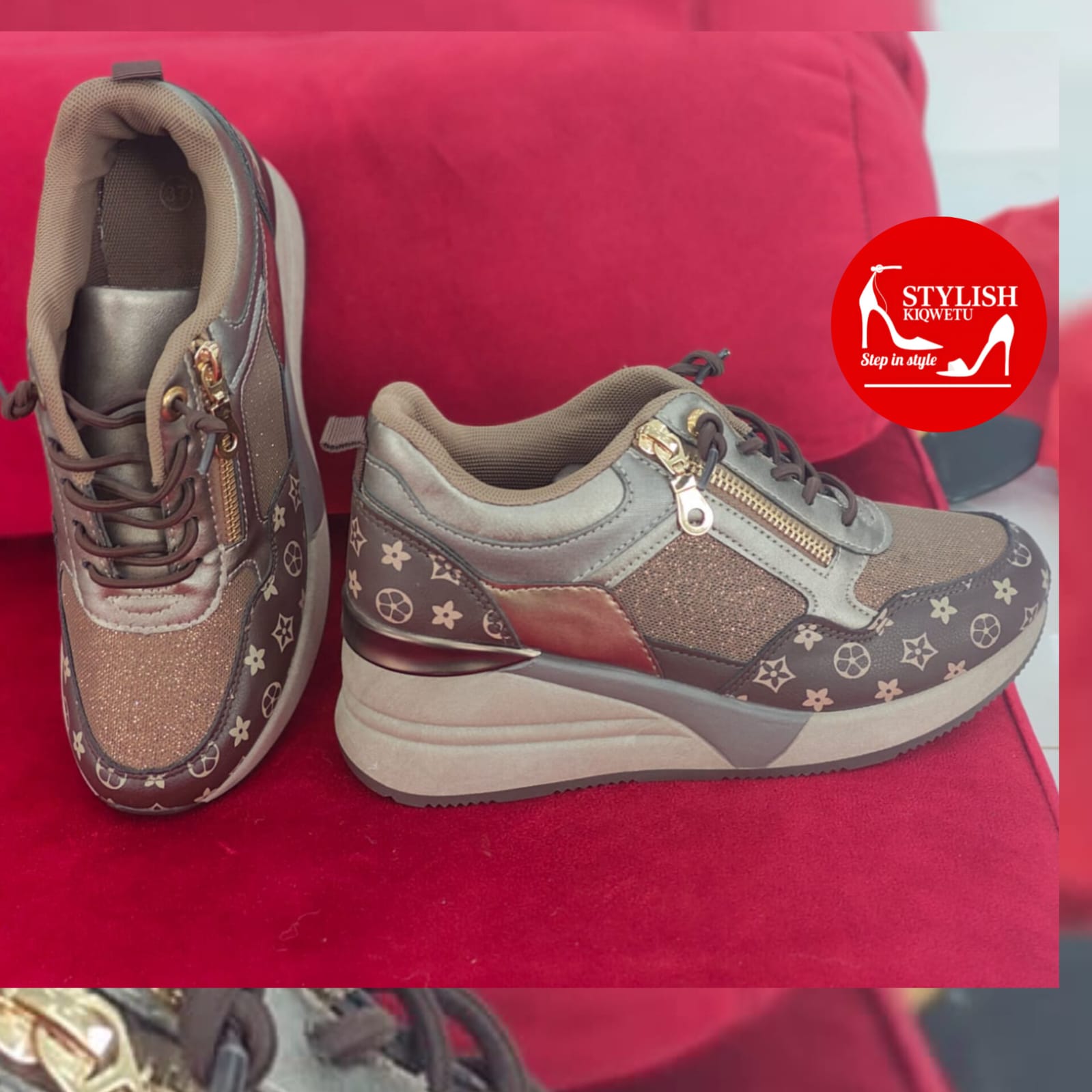 Mo Side-Zip Wedge Sneakers