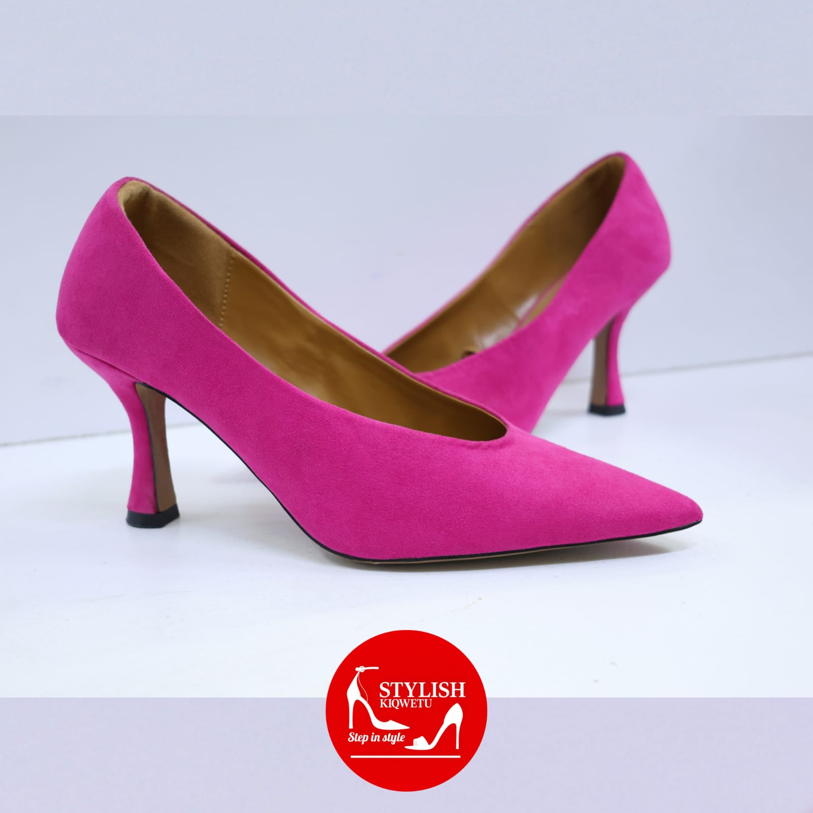 Hot pink pumps